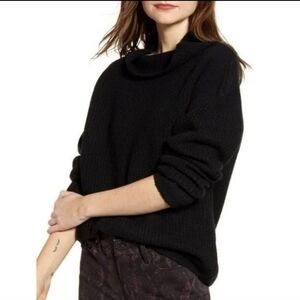 NEW Chelsea28 Black Mock-Neck Sweater